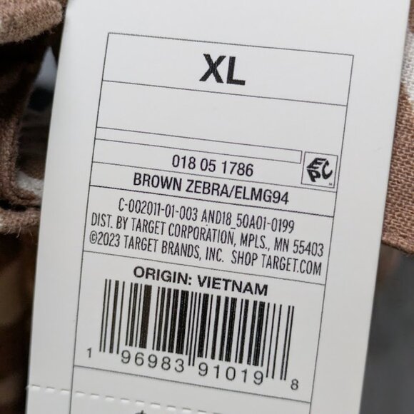 A NEW DAY Brown Zebra Animal Patterned Print Faux Wrap Bow Midi Skirt - XL - Picture 3 of 4